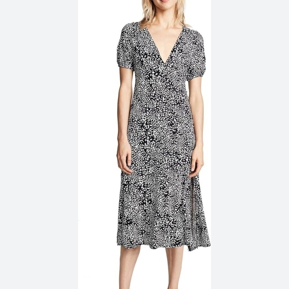 Free People midi black and white dress - Picture 1 of 11